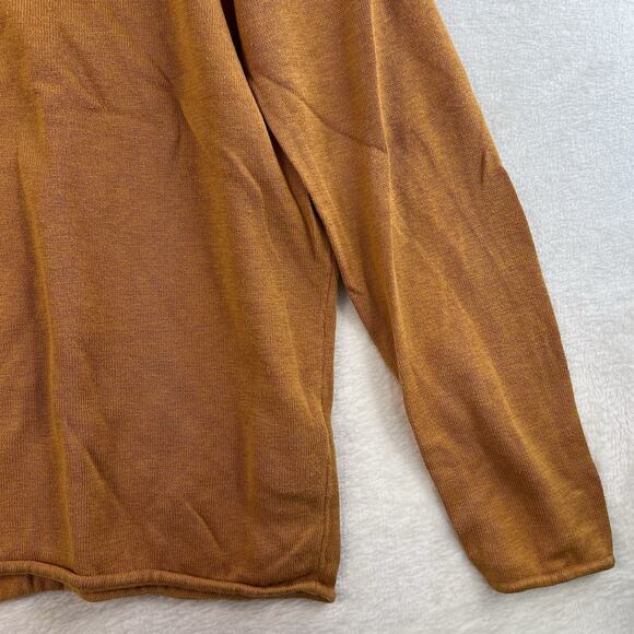 Sundance M Medium Sweater Silk Blend Gold Mustard Round Neck Long Sleeve Knit - Picture 4 of 13